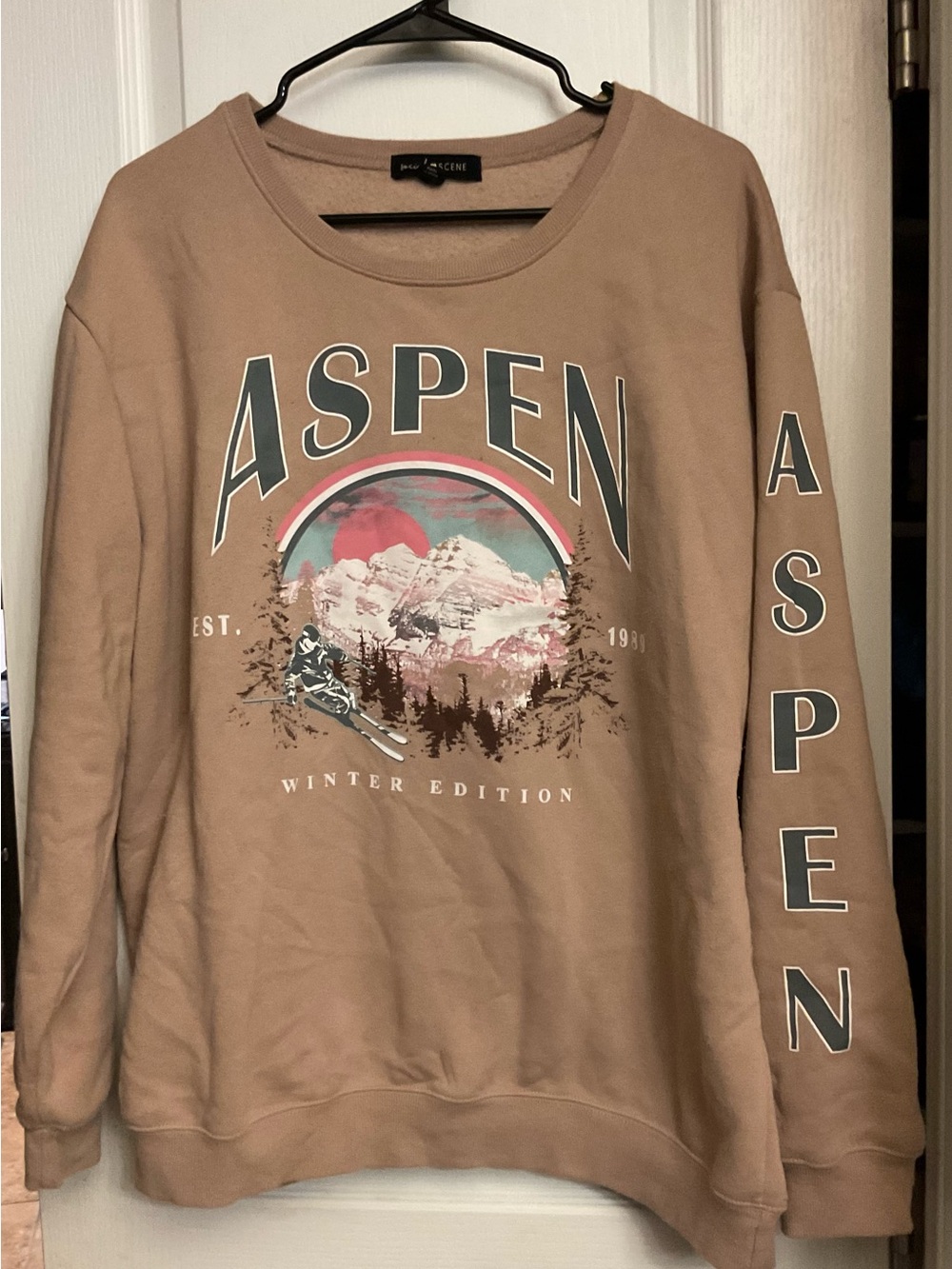Aspen Winter Edition Crewneck Sweatshirt - Tan